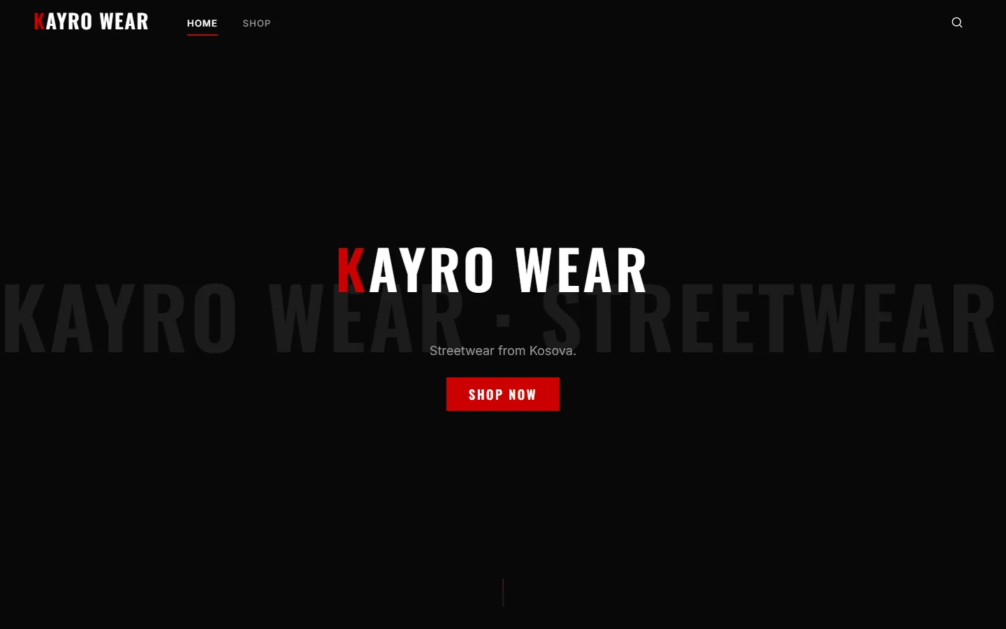 Faqja kryesore e Kayro Wear
